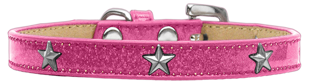 Silver Star Widget Dog Collar Pink Ice Cream Size 10